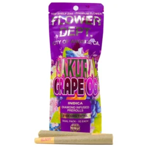 Flower Dept Diamond Infused Prerolls (2g) – Sakura Grape OG