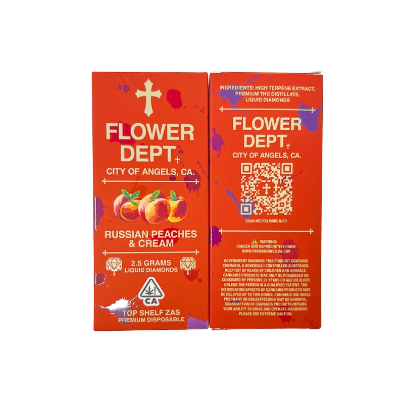 Flower Dept (2.5G) Liquid Diamond Disposable – Russian Peaches & Cream