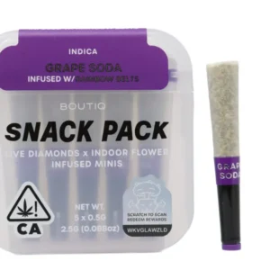 Boutiq Snack Pack (2.5g) – Grape Soda Infused With Rainbow Belts