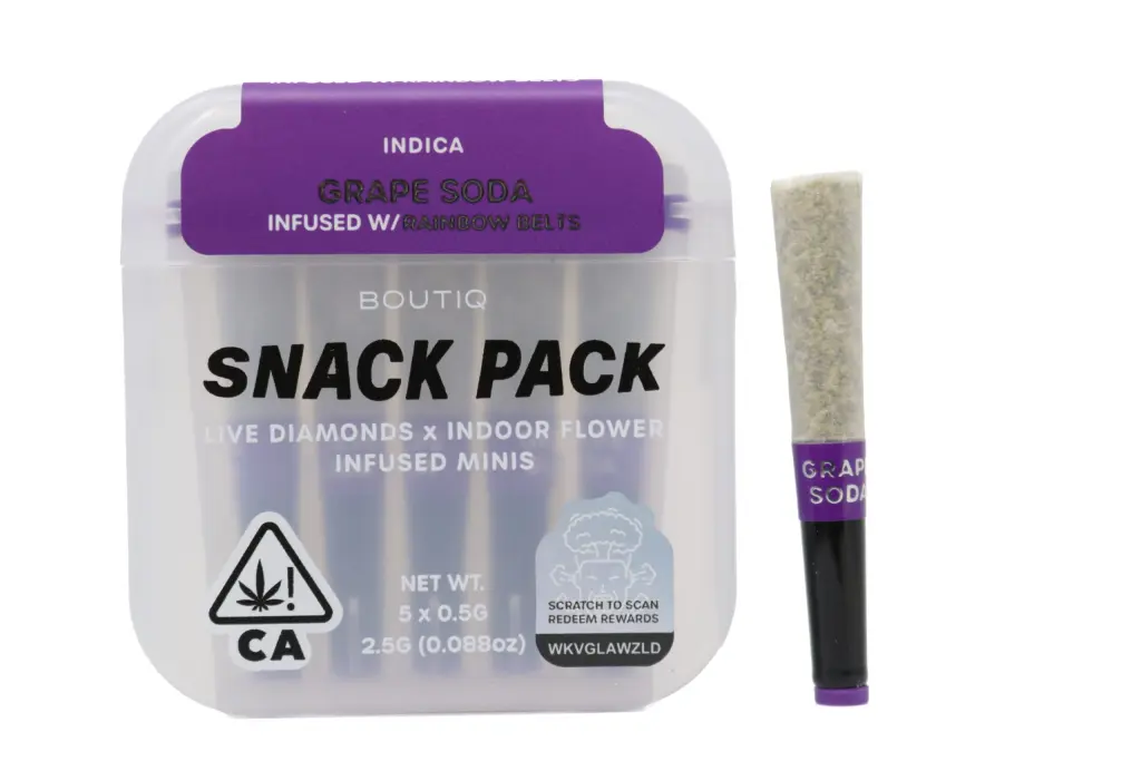 Boutiq Snack Pack (2.5g) – Grape Soda Infused With Rainbow Belts