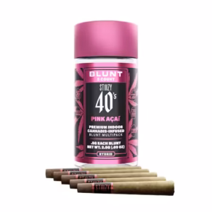 Stiiizy .5G 40’s Infused Mini Blunts 5 Pack (2.5g) – Pink Acai