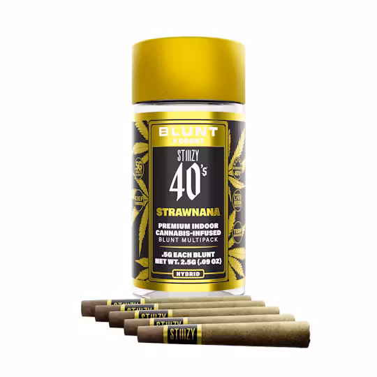 Stiiizy .5G 40’s Infused Mini Blunts 5 Pack (2.5g) – Strawnana