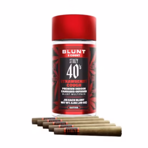 Stiiizy .5G 40’s Infused Mini Blunts 5 Pack (2.5g) – Strawberry Cough