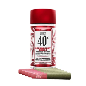Stiiizy 40’s Pre roll Joints (2.5g) – Strawberry Mango