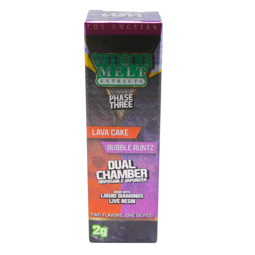 Whole Melt Dual Chamber Disposable (2g) – Lava Cake x Bubble Runtz