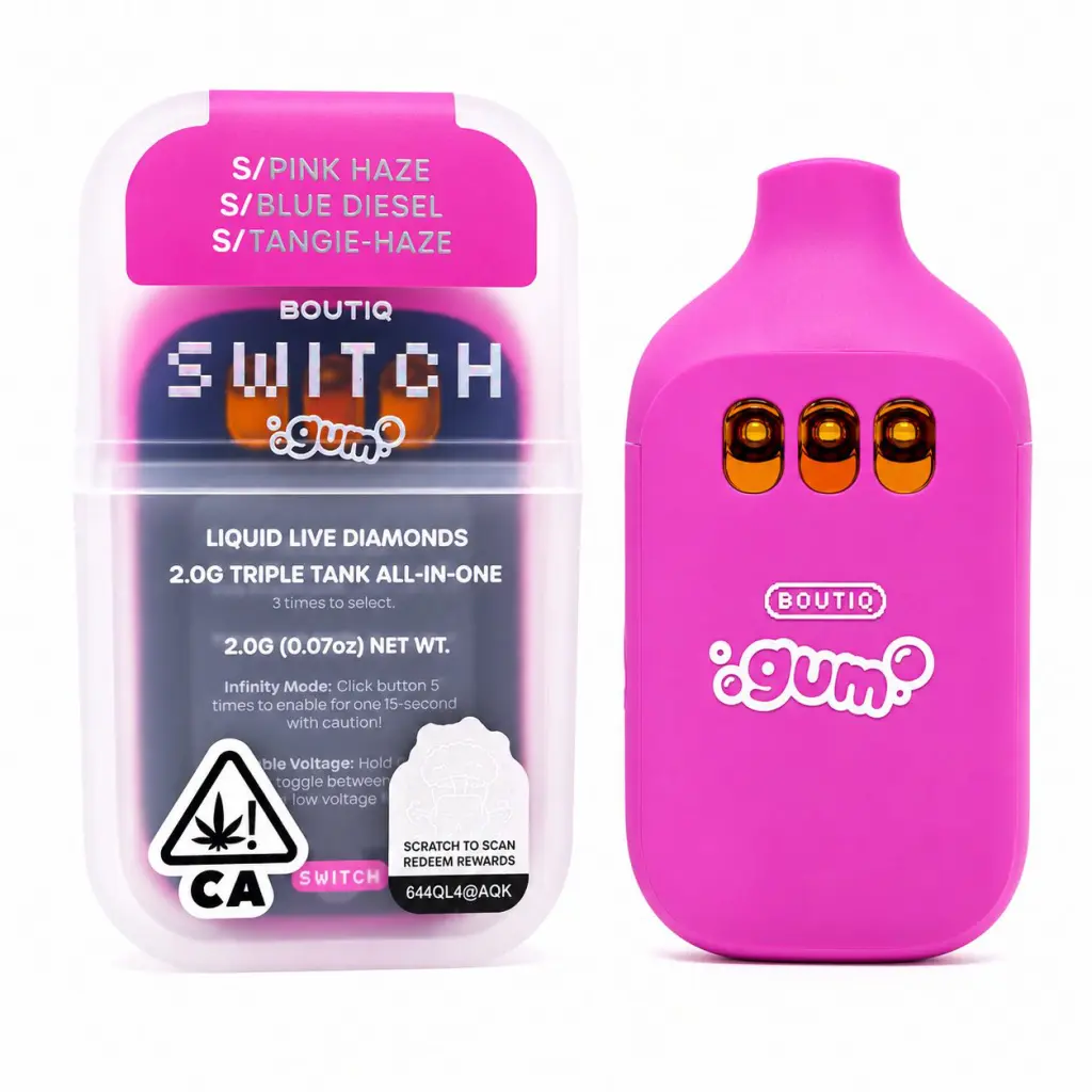Boutiq Switch GUM (2g) – Pink Haze x Blue Diesel x Tangie-Haze