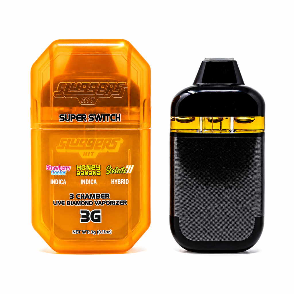 Sluggers Hit Super Switch 3 Chamber Vape (3g) – Strawberry Cooler x Honey Banana x Gelato 41